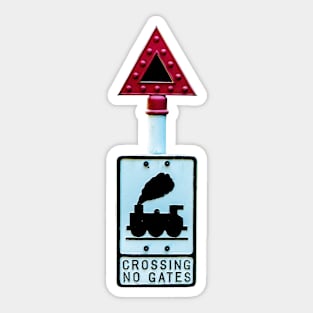 Steam train crossing Sticker